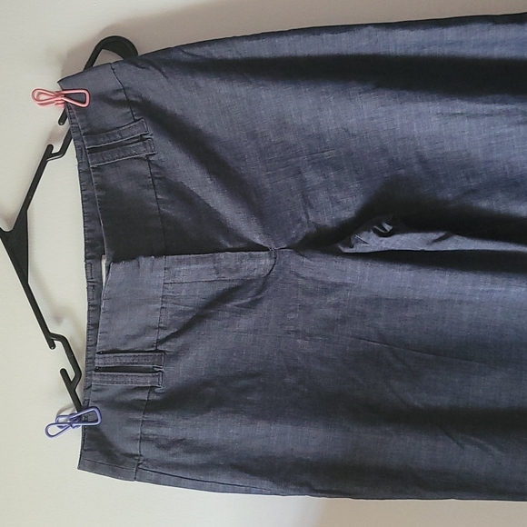 Wide Legged Denim Look Dress Pants - Picture 2 of 6